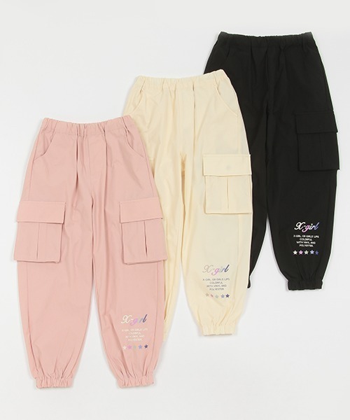 X-girl Stages(エックスガールステージス)の「防汚加工カーゴパンツ(カーゴパンツ・キッズ・ブラック/アイボリー/ピンク・90cm/100cm/110cm/120cm/130cm/140cm)」の8枚目の写真