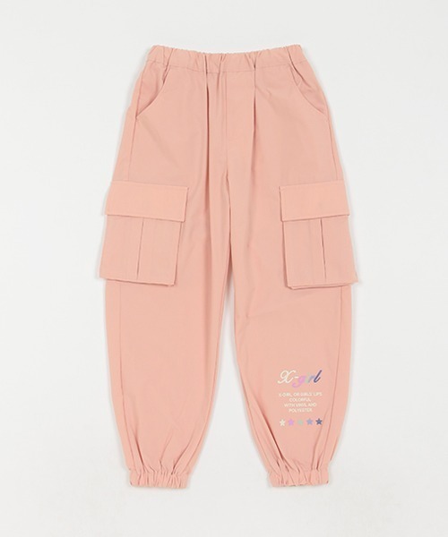 X-girl Stages(エックスガールステージス)の「防汚加工カーゴパンツ(カーゴパンツ・キッズ・ブラック/アイボリー/ピンク・90cm/100cm/110cm/120cm/130cm/140cm)」の6枚目の写真