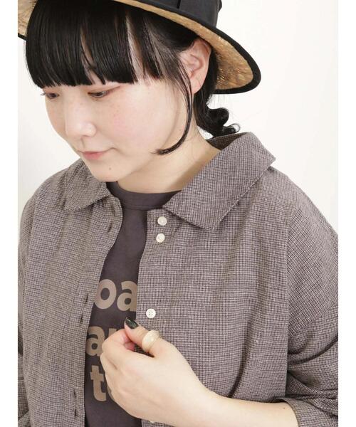 Samansa Mos2（サマンサ モスモス）の「ロゴアソートTシャツ（Tシャツ/カットソー・レディース・キナリ/チャコールグレー/オフホワイト・F）」の9枚目の写真