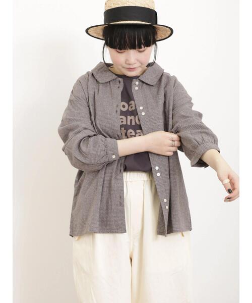 Samansa Mos2（サマンサ モスモス）の「ロゴアソートTシャツ（Tシャツ/カットソー・レディース・キナリ/チャコールグレー/オフホワイト・F）」の10枚目の写真