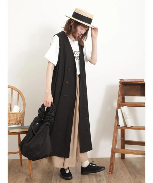 Samansa Mos2（サマンサ モスモス）の「ロゴアソートTシャツ（Tシャツ/カットソー・レディース・キナリ/チャコールグレー/オフホワイト・F）」の15枚目の写真