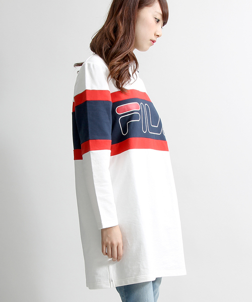FILA(フィラ)の「∴WEGO/FILAラガーワンピース(ワンピース・レディース・ホワイト/ネイビー・FREE)」の7枚目の写真