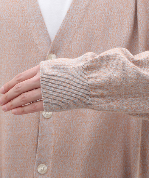 JOURNAL STANDARD relume（ジャーナルスタンダード　レリューム）の「綿/麻 メランジニットカーディガン（ニット/セーター・メンズ・パープル/ベージュ/グレー・LARGE/MEDIUM）」の11枚目の写真