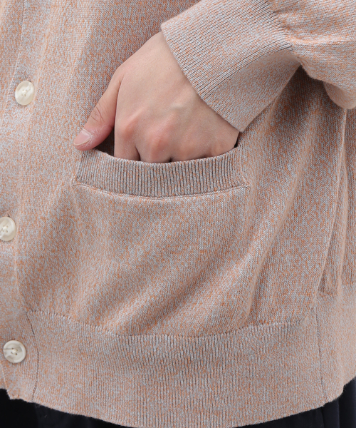 JOURNAL STANDARD relume（ジャーナルスタンダード　レリューム）の「綿/麻 メランジニットカーディガン（ニット/セーター・メンズ・パープル/ベージュ/グレー・LARGE/MEDIUM）」の10枚目の写真