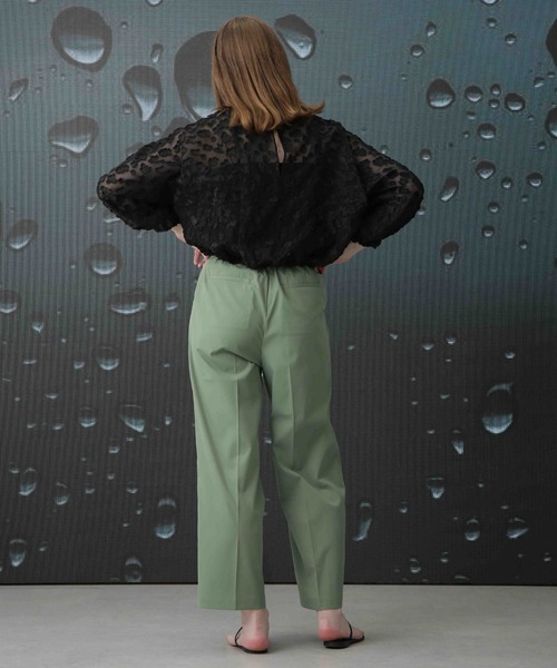 Apo(s)ture(アポスチャー)の「ARIA-007/撥水ツイルストレッチタックワイドパンツ(その他パンツ・レディース・ブラック/ベージュ/ネイビー/グリーン・XS/S/M/L/XL)」の22枚目の写真
