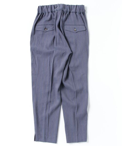 ROBES&CONFECTIONS(ローブスコンフェクションズ)の「Robes & Confections/ローブス&コンフェクションズ/Stretch Linen Herringbone Stripe Tapered Easy Pants(スラックス・レディース・グレー系その他3/ブルー・1/2/3)」の4枚目の写真