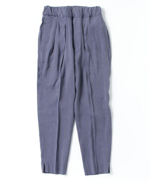 ROBES&CONFECTIONS(ローブスコンフェクションズ)の「Robes & Confections/ローブス&コンフェクションズ/Stretch Linen Herringbone Stripe Tapered Easy Pants(スラックス・レディース・グレー系その他3/ブルー・1/2/3)」の3枚目の写真