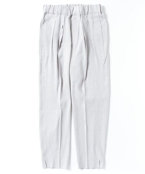 ROBES&CONFECTIONS(ローブスコンフェクションズ)の「Robes & Confections/ローブス&コンフェクションズ/Stretch Linen Herringbone Stripe Tapered Easy Pants(スラックス・レディース・グレー系その他3/ブルー・1/2/3)」の7枚目の写真