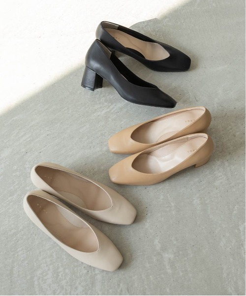 RANDA（ランダ）の「走れる美脚パンプス スクエアトゥ×Vカット（パンプス・レディース・ブラック/ベージュ/アイボリー・23/24/25/22/25.5/22.5/24.5/23.5）」の4枚目の写真