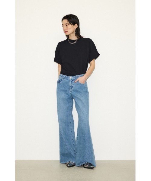 THROW by SLY（スローバイスライ）の「THROW L/W LOOSE LEG PT-C ローウエスト ルーズ レッグ パンツ シー（デニムパンツ・レディース・ライトブルー・0/1）」の9枚目の写真