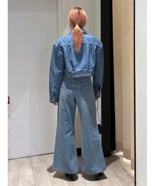 THROW by SLY（スローバイスライ）の「THROW L/W LOOSE LEG PT-C ローウエスト ルーズ レッグ パンツ シー（デニムパンツ・レディース・ライトブルー・0/1）」の17枚目の写真