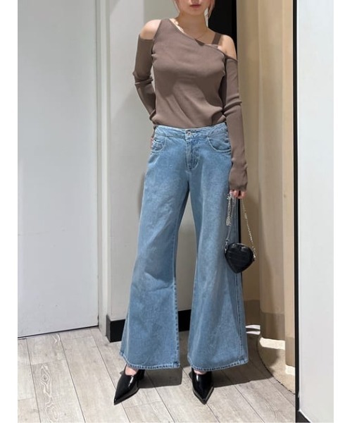 ローウエスト ワイドレッグデニムパンツ カジュアル 4101103 GY2345EW16411_1_l.jpg