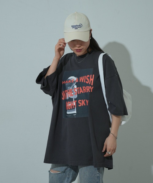 COLONY 2139（コロニートゥーワンスリーナイン）の「インクジェットプリントTシャツ（Tシャツ/カットソー・レディース・オフホワイト/チャコールグレー・FREE）」の11枚目の写真