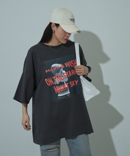 COLONY 2139（コロニートゥーワンスリーナイン）の「インクジェットプリントTシャツ（Tシャツ/カットソー・レディース・オフホワイト/チャコールグレー・FREE）」の10枚目の写真