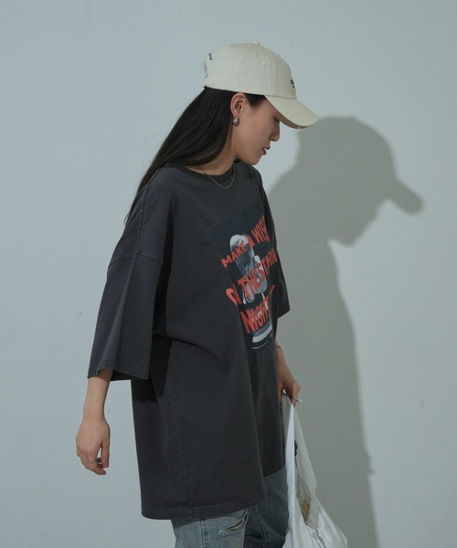 COLONY 2139（コロニートゥーワンスリーナイン）の「インクジェットプリントTシャツ（Tシャツ/カットソー・レディース・オフホワイト/チャコールグレー・FREE）」の14枚目の写真