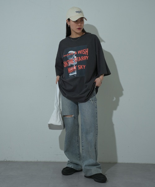 COLONY 2139（コロニートゥーワンスリーナイン）の「インクジェットプリントTシャツ（Tシャツ/カットソー・レディース・オフホワイト/チャコールグレー・FREE）」の16枚目の写真