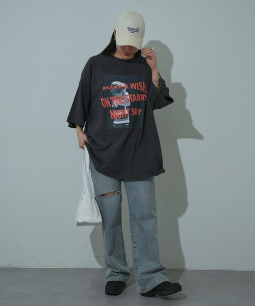 COLONY 2139（コロニートゥーワンスリーナイン）の「インクジェットプリントTシャツ（Tシャツ/カットソー・レディース・オフホワイト/チャコールグレー・FREE）」の20枚目の写真