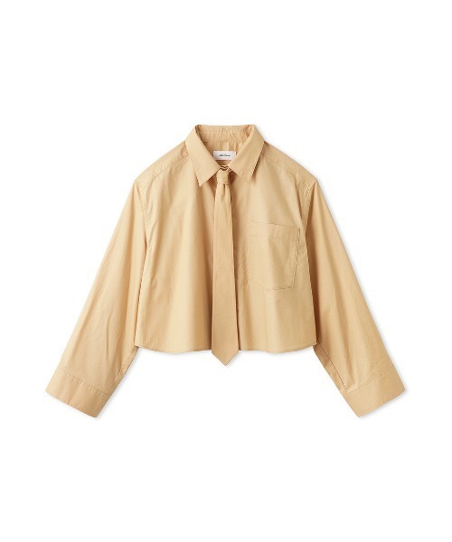 【セール】ネクタイSETオックスフォード短丈シャツ【手洗い可能】(シャツ/ブラウス)|Mila Owen(ミラオーウェン) 【セール】ネクタイSETオックスフォード短丈シャツ【手洗い可能】(シャツ/ブラウス)|Mila Owen(ミラオーウェン)