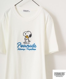 PEANUTS 刺繍半袖Tシャツ