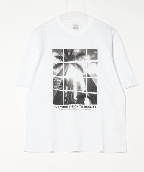 TIGORA(ティゴラ)の「ティゴラ TIGORA コットンセミワイドTシャツ 柄(Tシャツ/カットソー・メンズ・ブラック/ホワイト・S/M/L/LL/3L)」の2枚目の写真