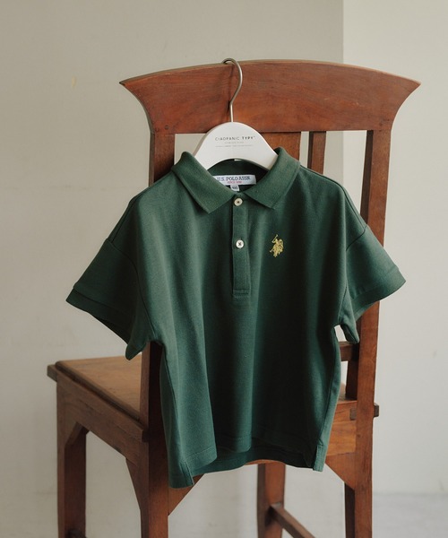 U.S. POLO ASSN.(ユーエスポロアッスン)の「【KIDS】【U.S. POLO ASSN】カノコポロシャツ(ポロシャツ・キッズ・ホワイト/グリーン/ネイビー・100/120/140/150)」の1枚目の写真