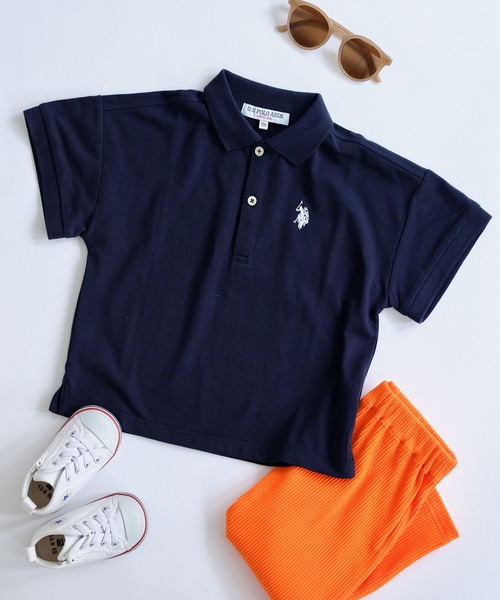 U.S. POLO ASSN.(ユーエスポロアッスン)の「【KIDS】【U.S. POLO ASSN】カノコポロシャツ(ポロシャツ・キッズ・ホワイト/グリーン/ネイビー・100/120/140/150)」の6枚目の写真