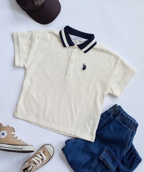 U.S. POLO ASSN.(ユーエスポロアッスン)の「【KIDS】【U.S. POLO ASSN】カノコポロシャツ(ポロシャツ・キッズ・ホワイト/グリーン/ネイビー・100/120/140/150)」の4枚目の写真