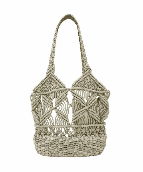ROOTOTE（ルートート）の「ルートート/LT.デリ.マクラメｰC（かごバッグ・レディース・ブラウン/グレー/ブラック/ミント・FREE）」の3枚目の写真