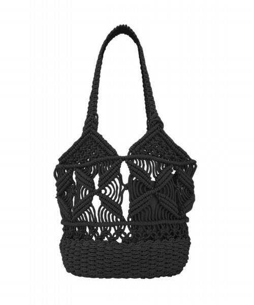 ROOTOTE（ルートート）の「ルートート/LT.デリ.マクラメｰC（かごバッグ・レディース・ブラウン/グレー/ブラック/ミント・FREE）」の2枚目の写真