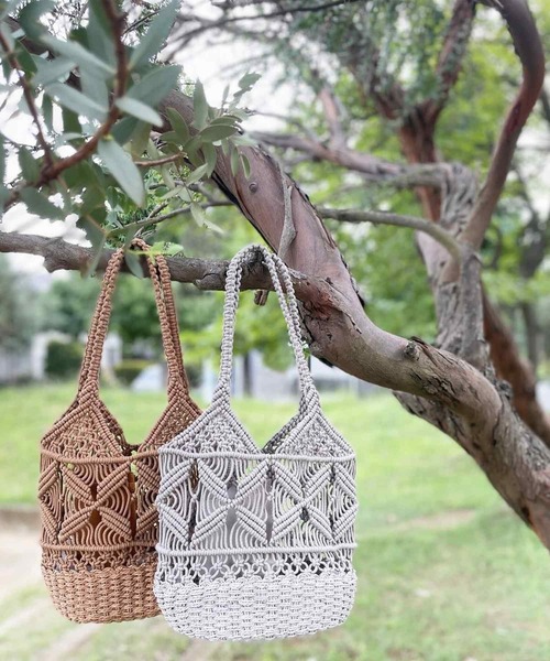 ROOTOTE（ルートート）の「ルートート/LT.デリ.マクラメｰC（かごバッグ・レディース・ブラウン/グレー/ブラック/ミント・FREE）」の11枚目の写真