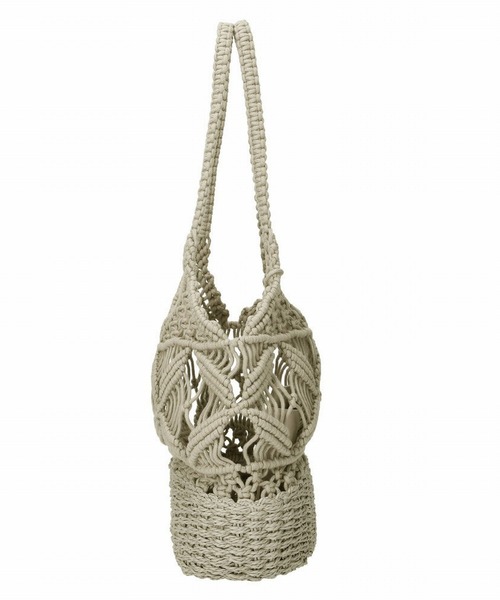 ROOTOTE（ルートート）の「ルートート/LT.デリ.マクラメｰC（かごバッグ・レディース・ブラウン/グレー/ブラック/ミント・FREE）」の6枚目の写真