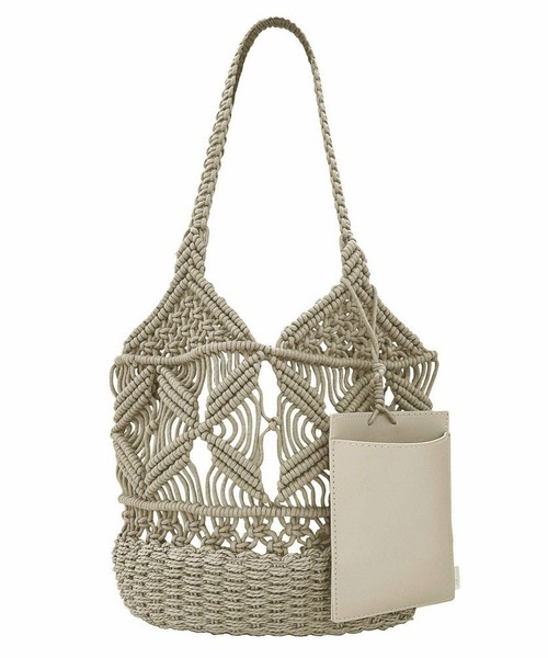 ROOTOTE（ルートート）の「ルートート/LT.デリ.マクラメｰC（かごバッグ・レディース・ブラウン/グレー/ブラック/ミント・FREE）」の8枚目の写真