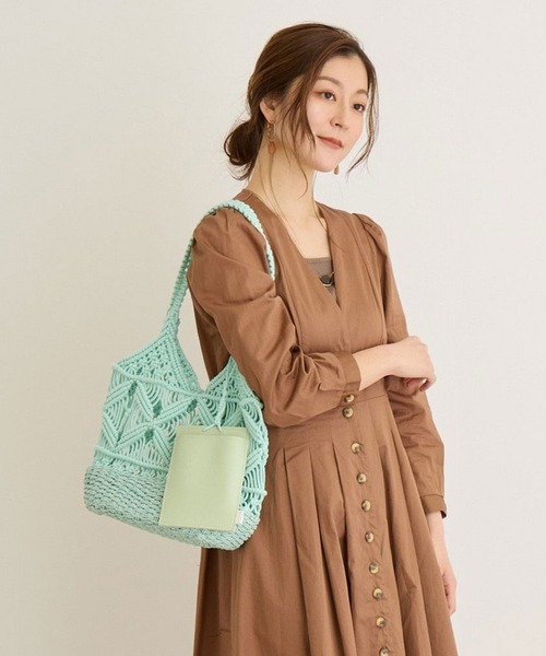ROOTOTE（ルートート）の「ルートート/LT.デリ.マクラメｰC（かごバッグ・レディース・ブラウン/グレー/ブラック/ミント・FREE）」の13枚目の写真