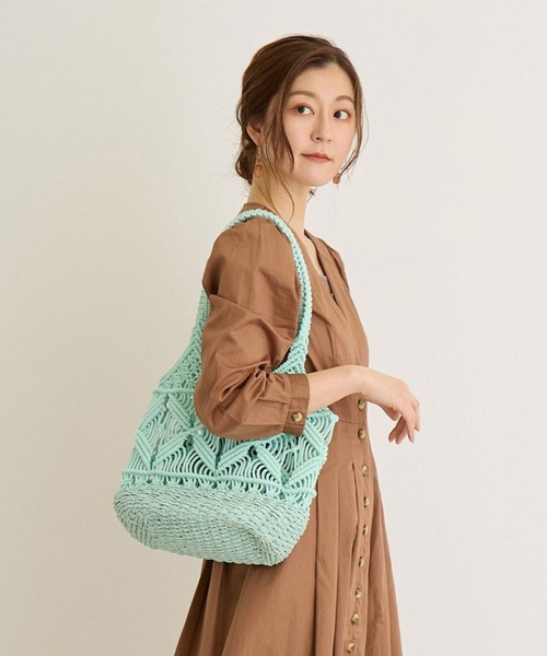 ROOTOTE（ルートート）の「ルートート/LT.デリ.マクラメｰC（かごバッグ・レディース・ブラウン/グレー/ブラック/ミント・FREE）」の14枚目の写真