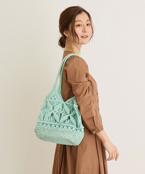 ROOTOTE（ルートート）の「ルートート/LT.デリ.マクラメｰC（かごバッグ・レディース・ブラウン/グレー/ブラック/ミント・FREE）」の15枚目の写真