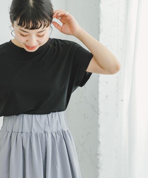 ITEMS URBANRESEARCH(アイテムズ アーバンリサーチ)の「バックタックフレンチプルオーバー(Tシャツ/カットソー・レディース・ホワイト/ブラック/カーキ/ライトベージュ/キャメル・FREE)」の12枚目の写真