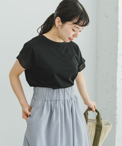 ITEMS URBANRESEARCH(アイテムズ アーバンリサーチ)の「バックタックフレンチプルオーバー(Tシャツ/カットソー・レディース・ホワイト/ブラック/カーキ/ライトベージュ/キャメル・FREE)」の13枚目の写真