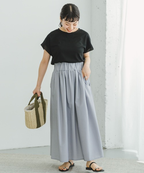 ITEMS URBANRESEARCH(アイテムズ アーバンリサーチ)の「バックタックフレンチプルオーバー(Tシャツ/カットソー・レディース・ホワイト/ブラック/カーキ/ライトベージュ/キャメル・FREE)」の14枚目の写真
