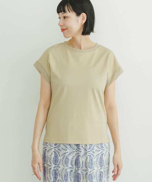 ITEMS URBANRESEARCH（アイテムズ アーバンリサーチ）の「バックタックフレンチプルオーバー（Tシャツ/カットソー・レディース・ホワイト/ブラック/カーキ/ライトベージュ/キャメル・FREE）」の18枚目の写真