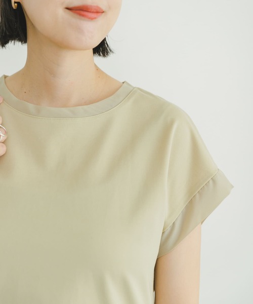 ITEMS URBANRESEARCH（アイテムズ アーバンリサーチ）の「バックタックフレンチプルオーバー（Tシャツ/カットソー・レディース・ホワイト/ブラック/カーキ/ライトベージュ/キャメル・FREE）」の15枚目の写真