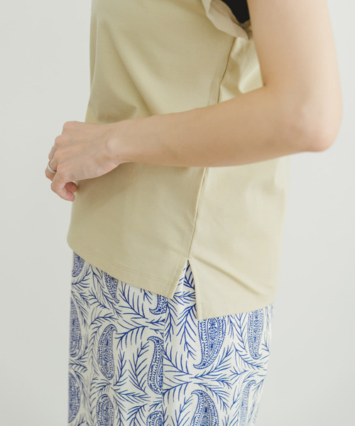 ITEMS URBANRESEARCH（アイテムズ アーバンリサーチ）の「バックタックフレンチプルオーバー（Tシャツ/カットソー・レディース・ホワイト/ブラック/カーキ/ライトベージュ/キャメル・FREE）」の13枚目の写真