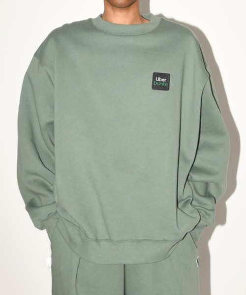 SUPERTHANKS（スーパーサンクス）の「ブランドロゴ オーバーサイズ クルーネック スウェット"Uber Danke" sweat crew neck(ユニセックス)（スウェット・メンズ・ブラック/アッシュグレー/グリーン系その他・L/M/S）」の10枚目の写真