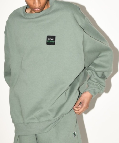 SUPERTHANKS（スーパーサンクス）の「ブランドロゴ オーバーサイズ クルーネック スウェット"Uber Danke" sweat crew neck(ユニセックス)（スウェット・メンズ・ブラック/アッシュグレー/グリーン系その他・L/M/S）」の12枚目の写真