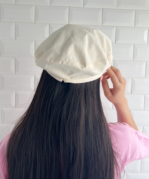 SOLLON.(ソルロン)の「【2WAY】チェック&無地リバーシブルベレー帽(ハンチング/ベレー帽・レディース・ベージュ/イエロー/ブラック/アイボリー・FREE)」の14枚目の写真