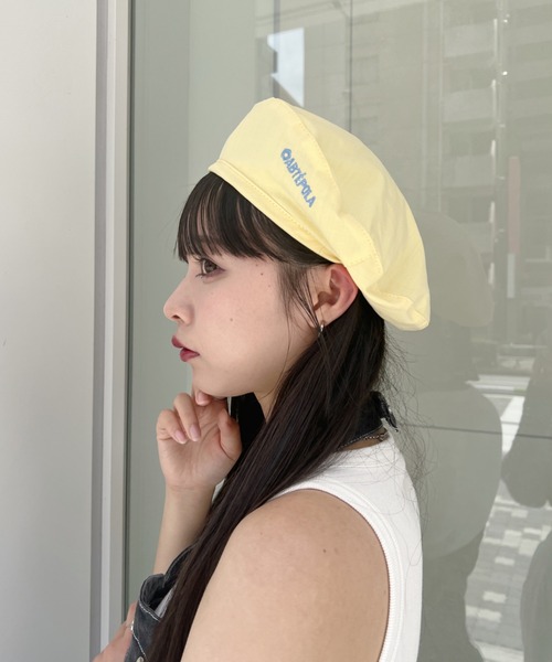 SOLLON.(ソルロン)の「【2WAY】チェック&無地リバーシブルベレー帽(ハンチング/ベレー帽・レディース・ベージュ/イエロー/ブラック/アイボリー・FREE)」の11枚目の写真