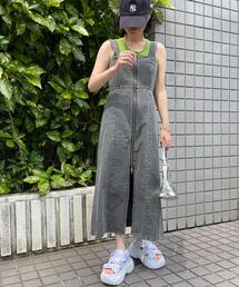 WEGO/デニムWジップジャンスカ
