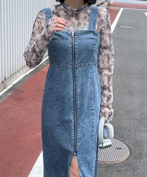 セール】WEGO/デニムWジップジャンスカ（ワンピース）｜WEGO（ウィゴー