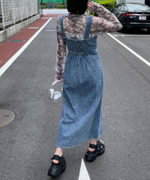 セール】WEGO/デニムWジップジャンスカ（ワンピース）｜WEGO（ウィゴー