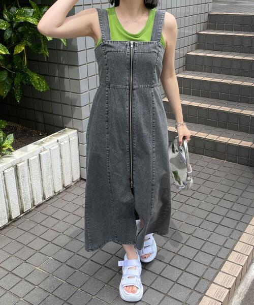 WEGO（ウィゴー）の「WEGO/デニムWジップジャンスカ（ワンピース・レディース・コバルトブルー/ブラック系その他・FREE）」の16枚目の写真