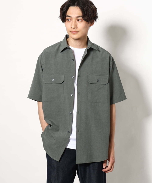 a.v.v（アーヴェヴェ）の「【軽くて涼しい】ダブルポケットシャツ (セットアップ可）リライト シリーズ2（シャツ/ブラウス・メンズ・ブラック/ブルー/オレンジ/カーキ・46/48/50）」の16枚目の写真